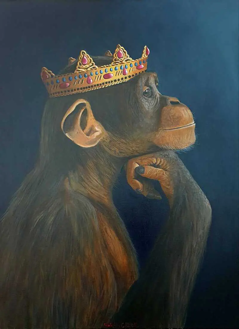 Queen, Chimpanzee with a crown