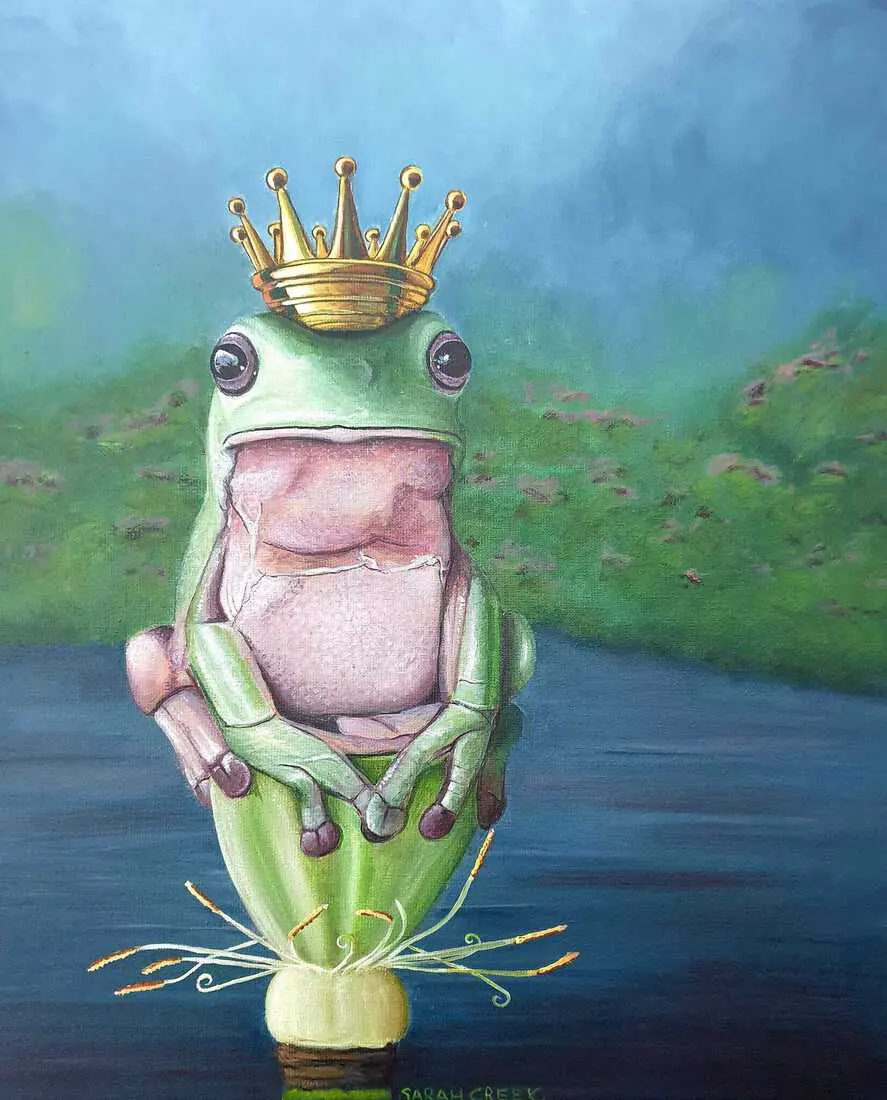 Frog king, Frog with a crown