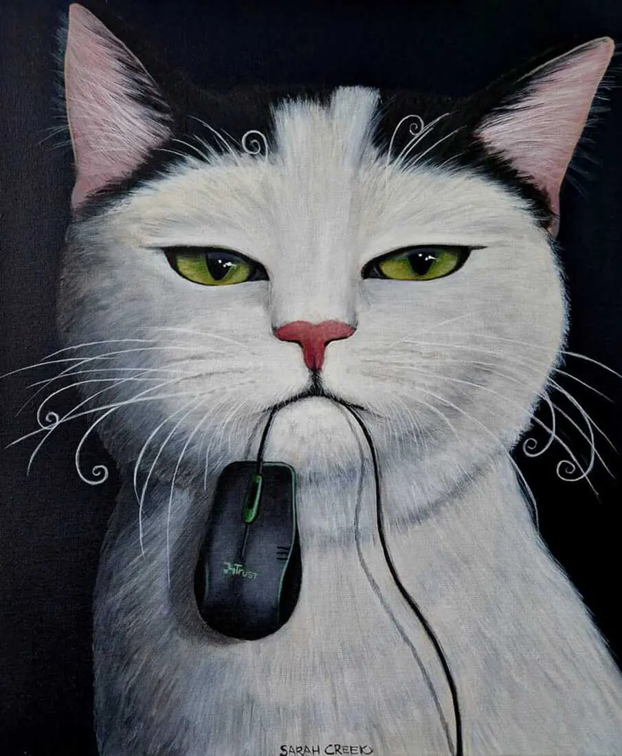 My mouse!, Ben with a mouse in his mouth