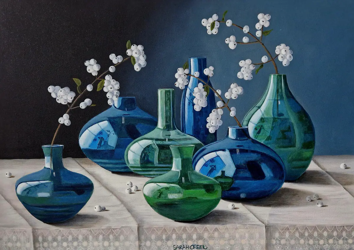 From the outside looking in, Glass still life