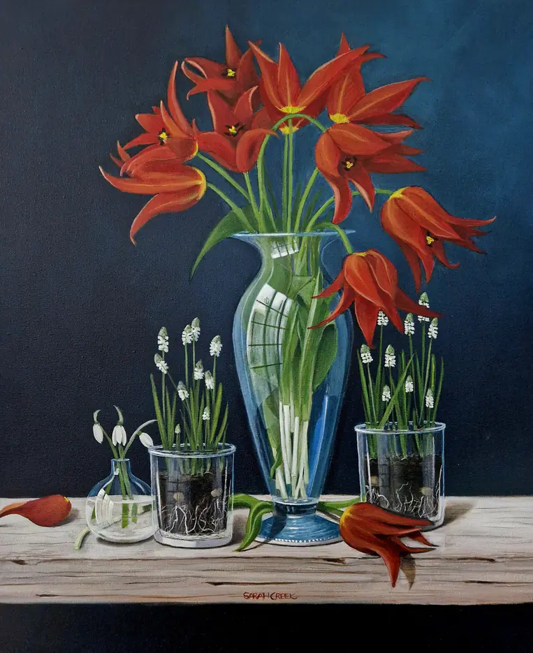 Royal Dutch bouquet, Vaas met rode tulpen
