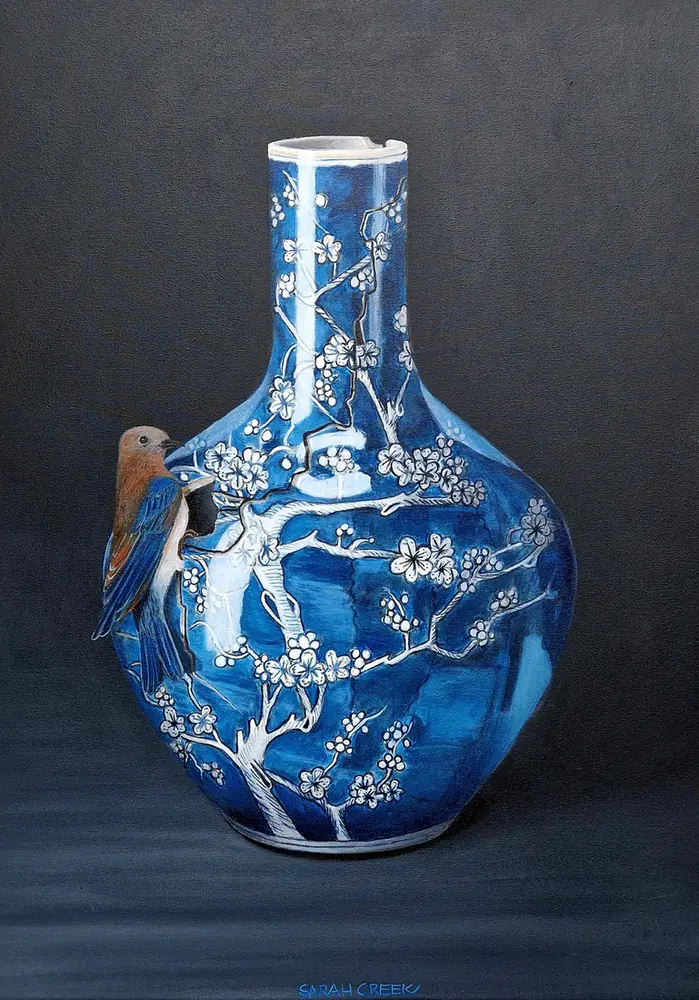 Just a peek inside, Porcelain vase