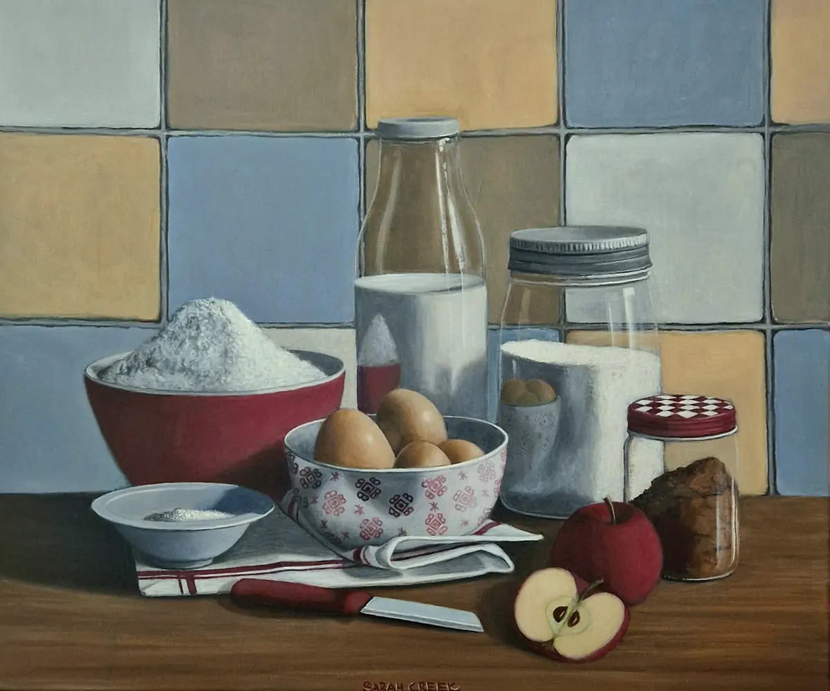 Stilleven met rode appel, Still life