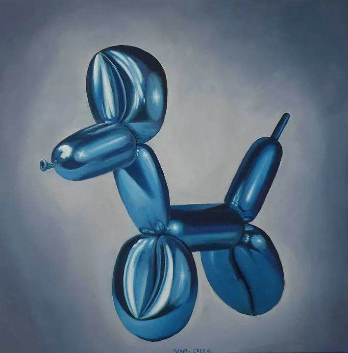My blue balloon puppy, A balloon dog