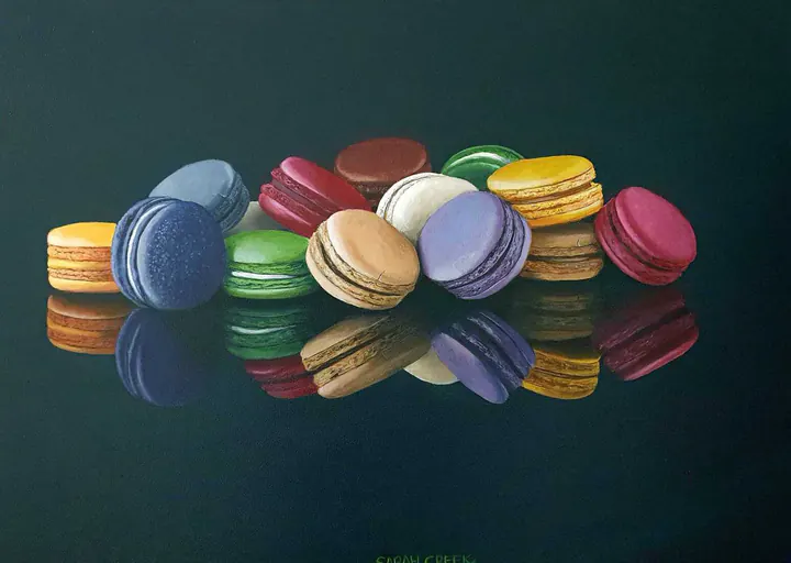 Mirrored Macarons, Macarons on a mirror
