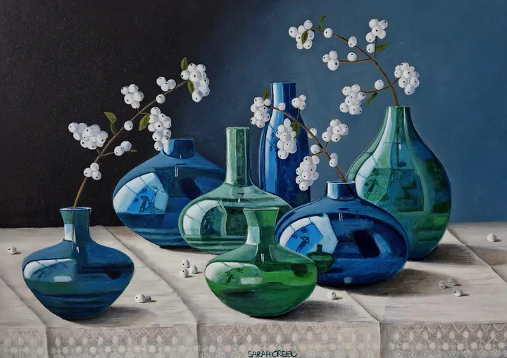 From the outside looking in, Glass still life