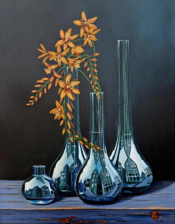 Crocosmia, Still life with crocosmia