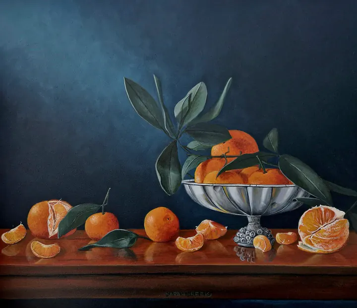 Reach for the light, Still life with oranges