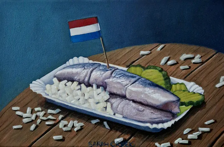 Haring met ui, Herring with onion