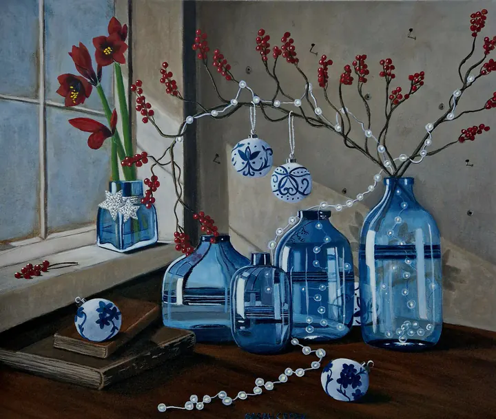 Blue Chrismas, Christmas still life