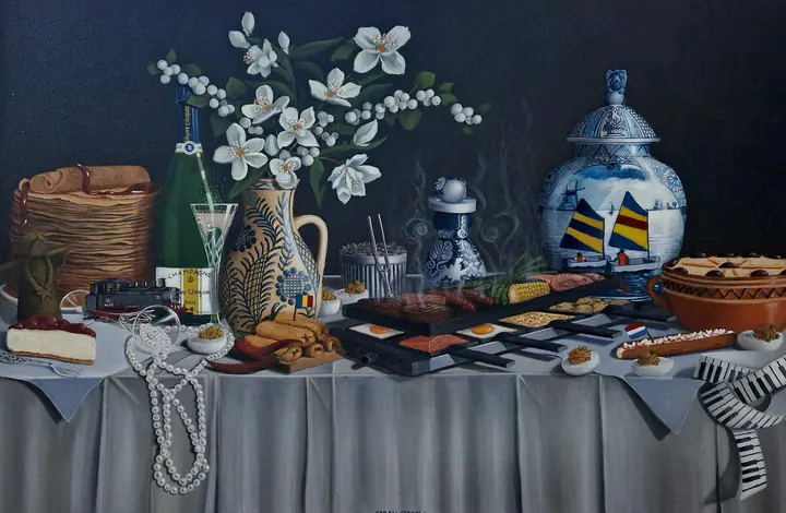 A table with shared lives, Still life